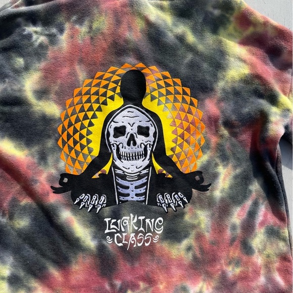 Women's Lurking Class Hoodie Multicolor Spell-Out S Streetwear CROPPED Tie Dyed - Picture 12 of 16